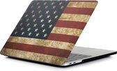 Laptopcover - Geschikt voor MacBook Pro 13 inch - Case + Screenprotector - Hardcase - A1706/A1708/A2338/A2686 (M1,M2,Touchbar, 2016-2022) - Print Amerika