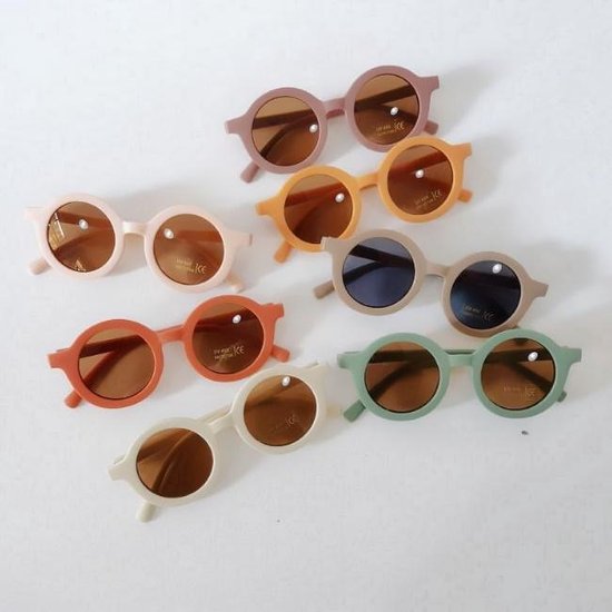 Kinder Zonnebril - Mat Oudroze - Vintage - UV400 - Fashion Favorite van Merkloos — afbeelding 5