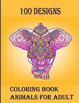 100 designs coloring book animals for adult