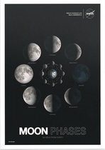 Moon Phases from Earth, NASA Science - Foto op Forex - 60 x 80 cm