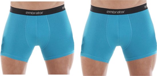 Embrator 2 pièces homme Boxer bleu turquoise taille L