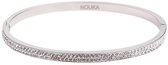 Nouka armband stainless steel, strass steentjes zilver