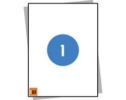 DULA Etiketten - Stickervellen A4 - 1 Sticker per vel - 210 x 297 mm - 10 vel