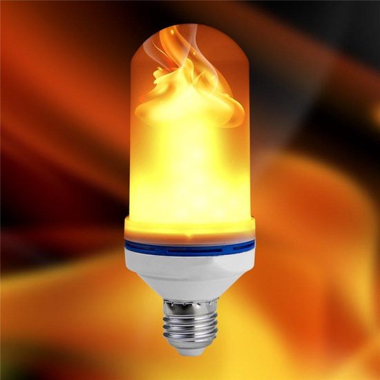 Ampoule LED à Effet Flamme - 3W, 4 Modes, Capteur, Lumière Jaune Chaude, Culot E27/E26/B22