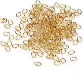 Hobby Sieraden maken| 50 stuks | Goud| 9 mm| Jumping Ring. | Oogjes | Ringetjes | RVS | sluiting| direct snel leverbaar| Bol