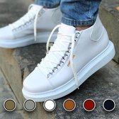 Chekich Heren Sneaker - wit - hoge sneakers - schoenen - comfortabele - CH258 - maat 41
