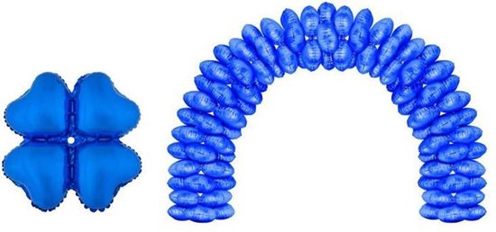Folieballonnen ballonboog Hartvorm Blauw (10 stuks)