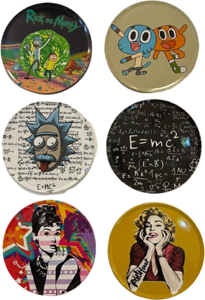 Onderzetters voor glazen - Tafelaccessoires -  Onderzetters  - Kurk - Coasters - Set van 6 - Cadeau