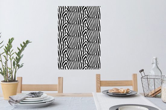 Sticker Muursticker Imprimé animal Safari - Imprimé zèbre - 40x60 cm - film autocollant - sticker mural repositionnable