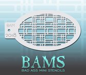 Bad Ass Stencil Nr. 2018 - BAM2018 - Schmink sjabloon - Bad Ass mini - Geschikt voor schmink en airbrush