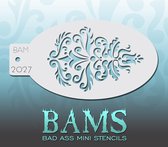 Bad Ass Stencil Nr. 2027 - BAM2027 - Schmink sjabloon - Bad Ass mini - Geschikt voor schmink en airbrush