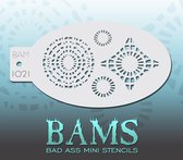 Bad Ass Stencil Nr. 1021 - BAM1021 - Schmink sjabloon - Bad Ass mini - Geschikt voor schmink en airbrush