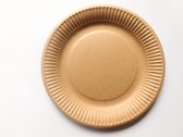 bord wegwerp - Ø 18 cm - karton bruin - 50 stuks