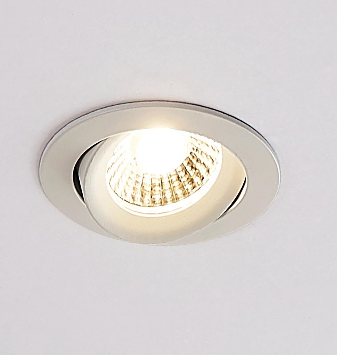 Arcchio - LED downlight - 1licht - aluminium, kunststof - H: 3.4 cm - wit (RAL 9016) - Inclusief lichtbron