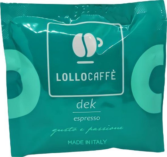 Lollo Caffè Dek - 100x Cafeïnevrije ESE koffiepads - Italiaanse Espresso (Napels)