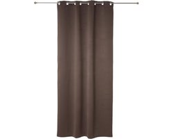 Atmosphera set van 2 Taupe verduisteringsgordijnen 135x240cm - Kant en klaar met ringen - Gordijn raambekleding - 2 stuks taupe