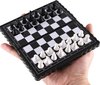 Afbeelding van het spelletje Compact Schaakbord met Schaakstukken – Chess Set / Schaakset – Schaakspel – Schaken – Houten Bord – Chess Board – Denkspel – Opklapbaar – Opvouwbaar – Antislip