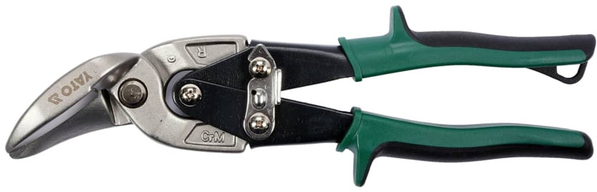 YATO-Blikschaar-gebogen-rechts-235-mm-groen