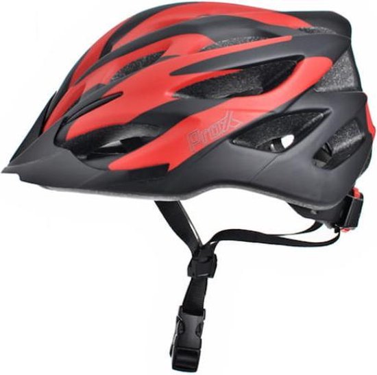 Casque vélo ProX adultes - Rouge Noir - Large 58/61cm - Mat