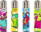 Clipper Aansteker - Mutant Animals - 4 stuks