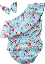 One Sholder Romper + Strik  / fotoshoot / Maat 74-82