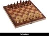 Afbeelding van het spelletje Klassiek Houten Schaakbord | Afmeting 39X39 CM | Schaken Dammen & Backgammon| 3 In 1 | Complete Set