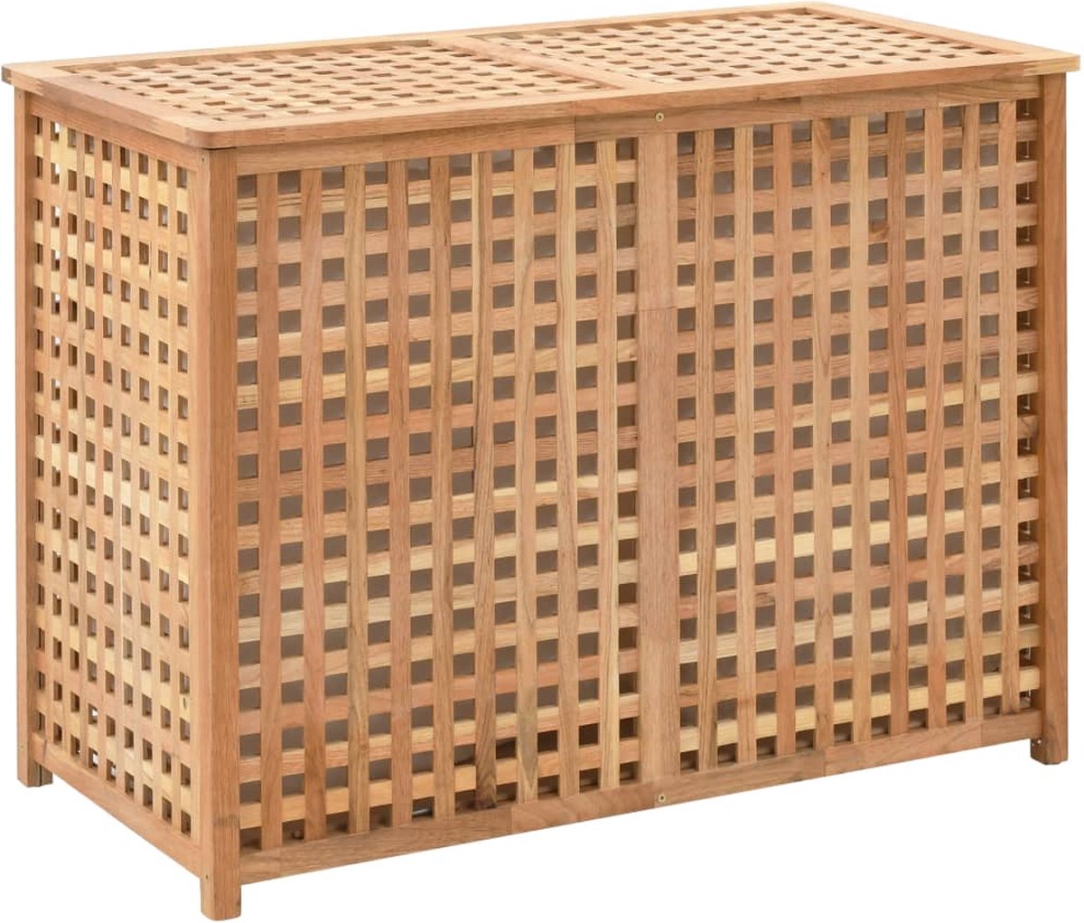 Goedkoopste vidaXL - Wasmand - 87,5x46x67 - massief - walnotenhout