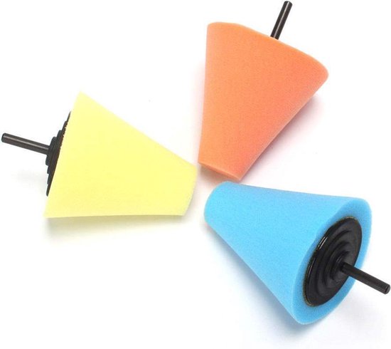 Cône de polissage WiseGoods Premium - Polissage - Fixation pour perceuse - Ensemble de polissage - Multifonctionnel - Set de 3 pièces