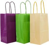 50x Papieren tassen Extra klein 14x8x21,5cm -  Violet