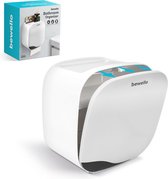Bewello® - Porte-rouleau - Porte-papier hygiénique - Auto-adhésif / Sans perçage - Wit avec Grijs - 200 x 130 x 205 mm
