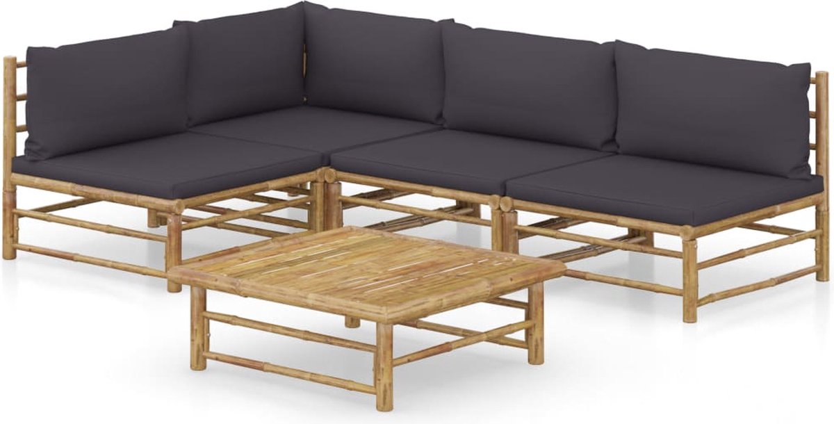 Vidaxl Tuinset Grijs Loungeset