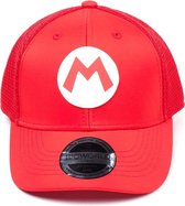 Nintendo - Mario Curved Bill Trucker Kids Cap - Pet - Rood
