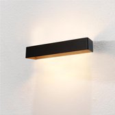 Mainz Wandlamp XL zwart/goud 2x660lm dimbaar - Modern - Artdelight - 2 jaar garantie