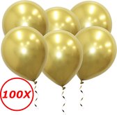 Ballons de Luxe en chrome or 100 pièces - Ensemble de ballons à l'hélium Fête d'anniversaire de fête en or métallique