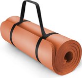 Tapis de yoga orange 1 cm d'épaisseur, tapis de fitness, pilates, aérobic