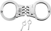 Handboeien Metalen politie handboeien scharnierend Carbon staal vernikkeld handcuffs