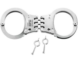 Handboeien Metalen politie handboeien scharnierend Carbon staal vernikkeld handcuffs