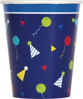 Verjaardag Bekers Feesthoedjes 266ml 8st