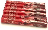 Groot Verpakking Wierook - Geurstokjes - Hem - Love - Amor - 6 Pakjes x 30 Gram - 180 Gram -120 Stuks