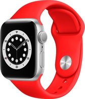 Siliconen watch bandje - Rood - 38/40mm - M/L - Series 1 2 3 4 5 6 SE - Geschikt voor Apple Watch