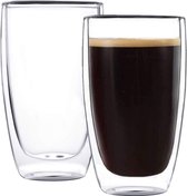 Dubbelwandig Glas Espressokopjes of Theeglas- 450 ml - 2 stuks