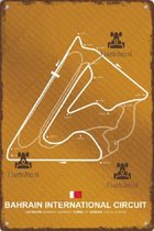 Metalen formule 1 bordje - Bahrein International circuit - Formule 1 – Mancave –  Mannen Cadeau - historische grand prix