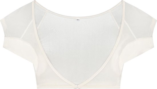 DryDress Haut anti-transpiration avec coussinets anti-transpiration pour les aisselles - Ivoire taille 38-40 (M)