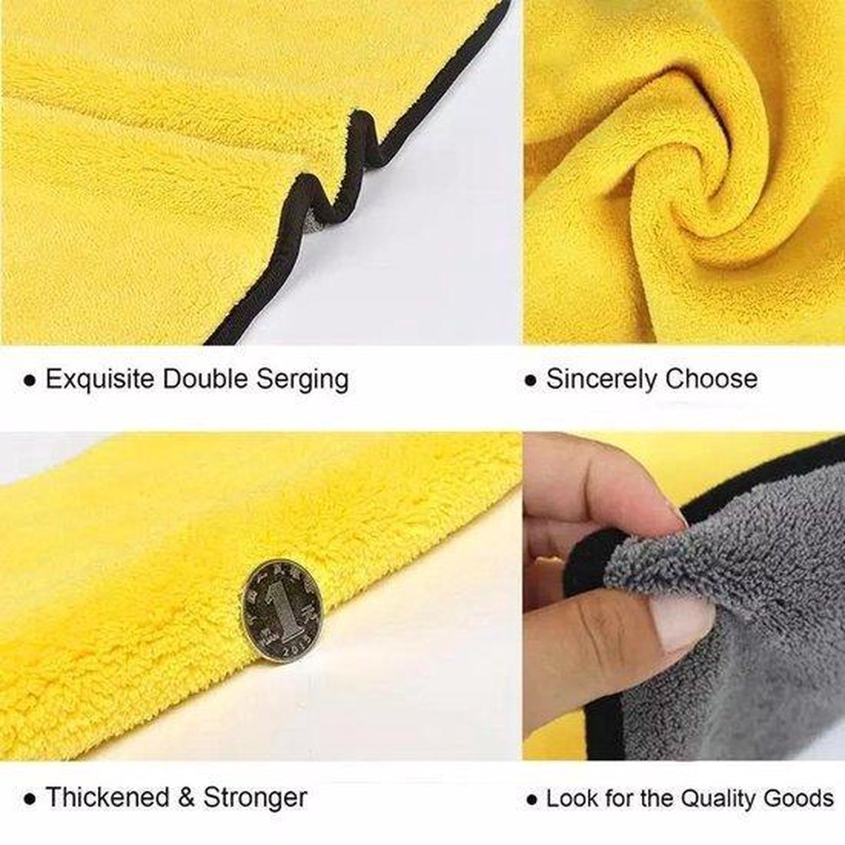 Microvezel droogdoek-Auto droogdoek-Auto Droogdoek Microvezeldoek-auto poetsen-poetsdoek- Reinigingsdoekjes- Duurzaam – 30x40 cm van Merkloos / Sans marque — cadeau in Wonen & Interieur - foto 3