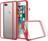 Apple iPhone 8 Plus Hoesje - Rhinoshield - MOD NX Serie - Hard Kunststof Backcover - Transparant / Rood - Hoesje Geschikt Voor Apple iPhone 8 Plus
