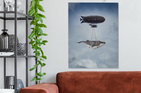 Zeppelin traîne toile de baleine 2cm 60x80 cm - Tirage photo sur toile (Décoration murale salon / chambre)