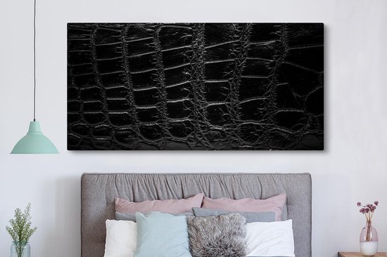 Toile cuir noir imprimé animal 2cm