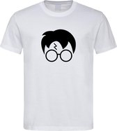 Wit T shirt met wit " Harry Potter " logo print size L