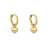 Oorbellen Hartjes Love | Goud