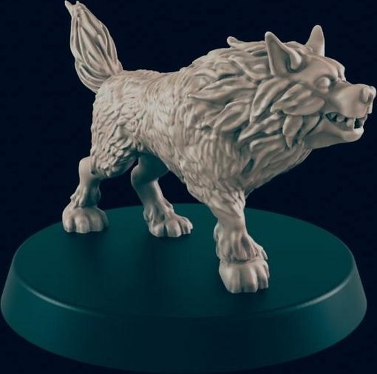 Afbeelding van het spel 3D Printed Miniature - Wolf 1 - Dungeons & Dragons - Beasts and Baddies KS